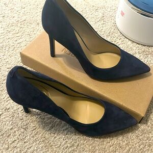Sam Eldelman high hells size 7.5 color navy blue